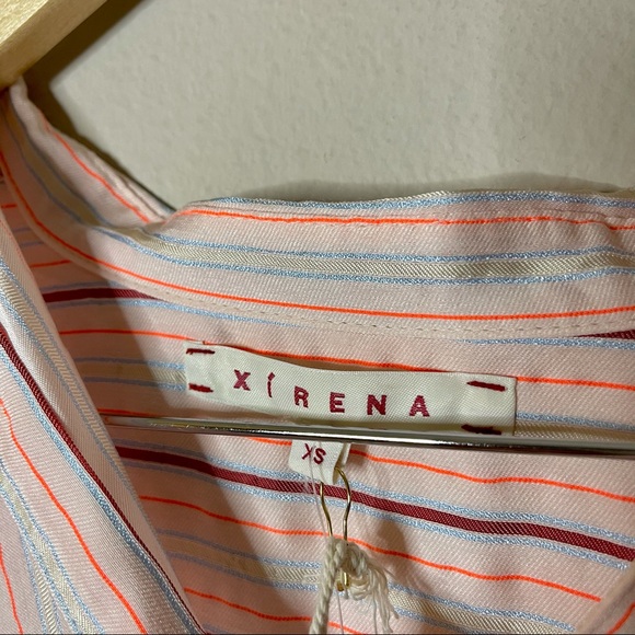 NWT XiRENA | Wren Cameo Striped Button Down Shirt - Picture 7 of 12